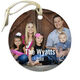 Photo Plus Text Glass Ornament Image 1 of 10